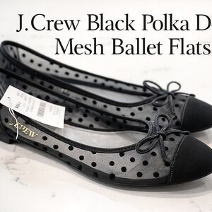 J.Crew Black Polka Dot Shoes